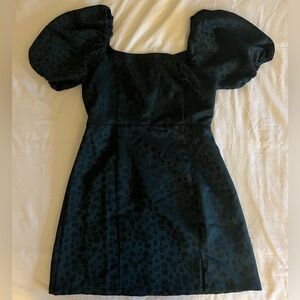 Altar'd State NWT Green Puff Sleeve Mini Dress.